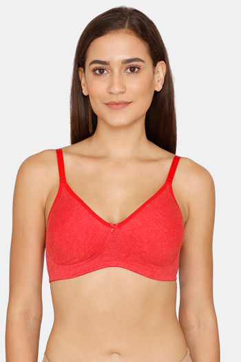 Buy Rosaline Everyday Double Layered Non Wired 3/4th Coverage T-Shirt Bra - Barbados Cherry